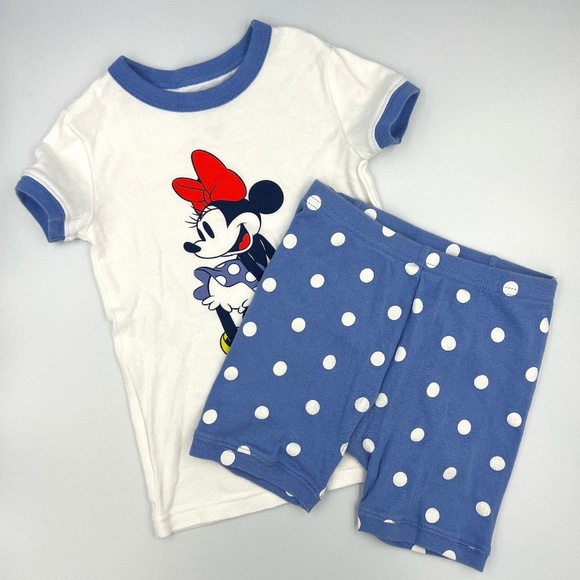 Minnie Mouse Pajamas | Tee Shirt + Polka Dot Shorts | Gap 4T - Picture 1 of 3